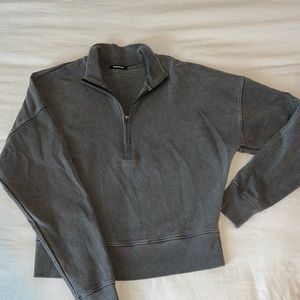 TALENTLESS cropped quarter zip